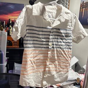 🌈4/$25🌈 OshKosh B'gosh Striped Button Down Shirt - White, Blue, and Orange